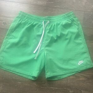 Nike Men's Vibrant Green Athletic Shorts